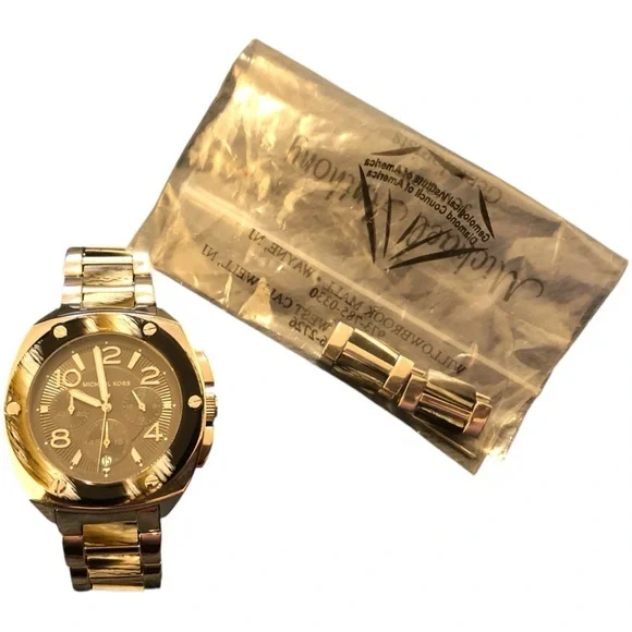 Michael Kors Tribeca Chronograph Zebra Bracelet Watch MK5595 Holiday Gift Ready - Picture 9 of 10